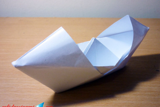 Cara Membuat Perahu Kertas Bertudung :: Origami Perahu Kertas