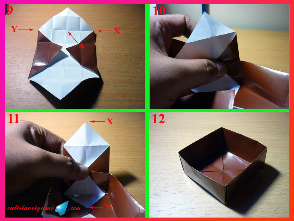  Cara  Membuat  Origami  Kotak  Aneka Bentuk Origami 